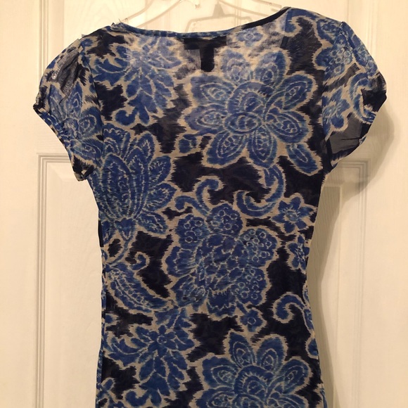 INC flower ruffle blouse - Picture 3 of 3